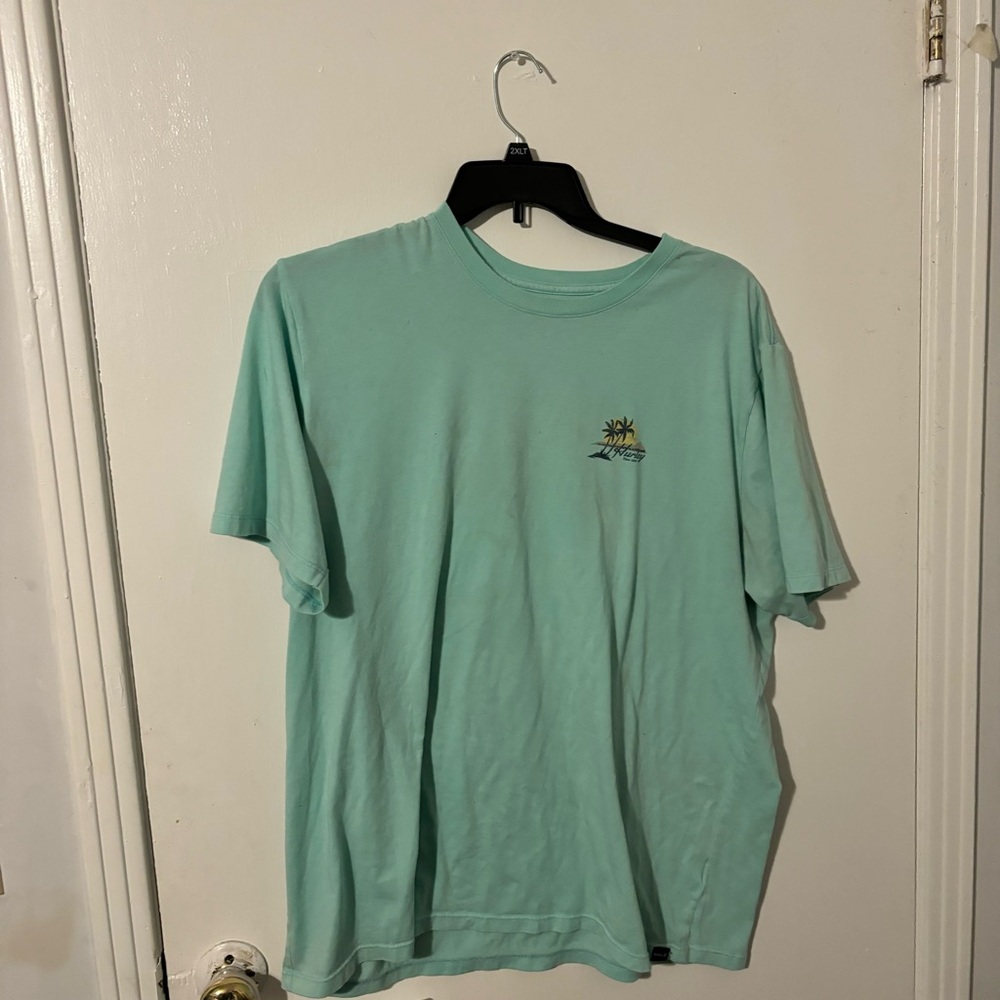 Pre-owned Hurley t-shirt in Teal size XXL